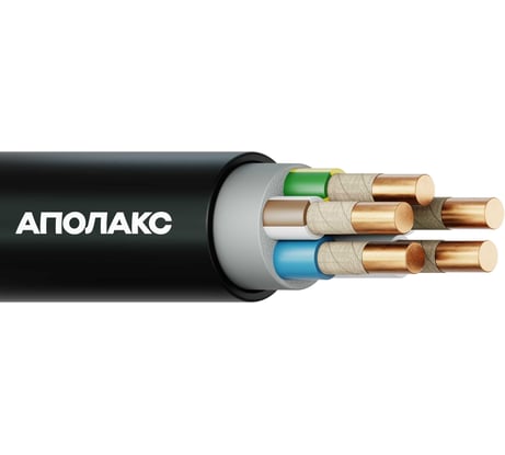 Кабель силовой АПОЛАКС ППГнг(А)-HF 5х2,5 ок (N,PE)-0,66 (300 м) 4687206954342