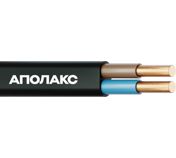 Кабель силовой АПОЛАКС ВВГ-Пнг(А)-LS 2х4,0 ок (N)-0,66 (300 м) 4687206955011 1