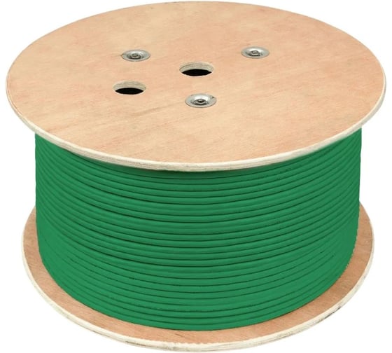 Кабель витая пара экранированная Cabeus FTP (F/UTP), категория 6, 4 FTP-4P-Cat.6-SOLID-LSLTx-GN-100 1