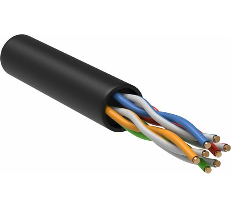 Витая пара IEK ITK U/UTP кат. 5E 4х2х24AWG solid LDPE черный LC3-C5E04-139-100