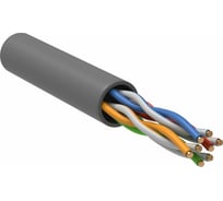 Витая пара IEK ITK U/UTP кат. 5E 4x2х24AWG solid LSZH серый LC1-C5E04-121-100