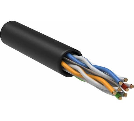 Витая пара IEK ITK U/UTP кат.5E 4х2х24AWG LDPE черный 305м LC3-C5E04-139