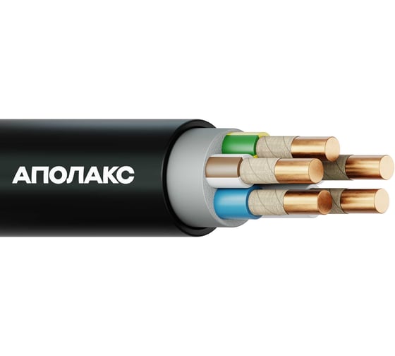 Кабель силовой АПОЛАКС ППГнг(А)-HF 5х1,5 ок (N,PE)-0,66 (500 м) 4687206954458 1