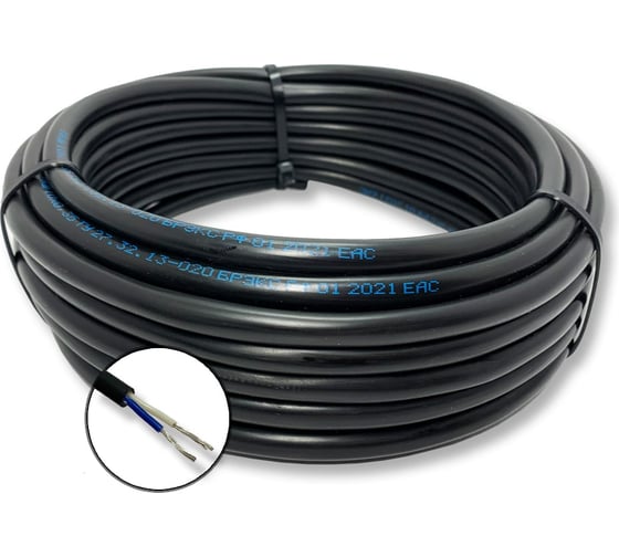 Кабель монтажный ПРОВОДНИК МКШ 2х0.35 мм2, 300м BOZ48633L300 1