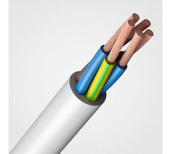 Провод ELITRON ПВС 5х6 ГОСТ белый 70м E364-70
