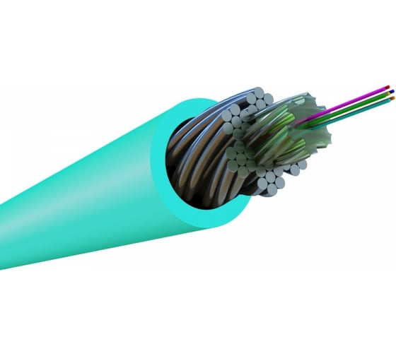 Волоконно-оптический кабель Hyperline FO-AWS1-IN-503-2-LSZH-AQ 50/125 (OM3) многомодовый 448727