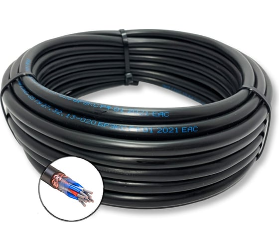 Кабель монтажный экранированный ПРОВОДНИК МКЭШВнг(A)-LS 7х2х1 мм2, 300м OZ111659L300 1