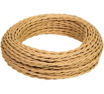 Провод витой Ретро ПВХ iTOK ПуГВнг(А)-LS 3х1,5 ГОСТ песочное золото (30 метров) GE70151-32 i-KPP-PUGVNG-LS-RETRO-315-30-SG