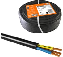 Провод TDM ELECTRIC ПВС 3х6 ГОСТ (30м), черный SQ0118-0350