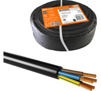 Провод TDM ELECTRIC ПВС 5х1,5 ГОСТ (30м), черный SQ0118-0359