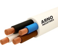 Провод соединительный ARNO INDUSTRIES 10м ПВС 4х1 белый гибкий до 380В для электропитания ТРТС 81714541