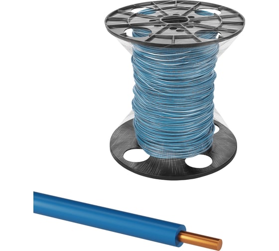 Провод TDM ELECTRIC ПуВ 1х6,0 ГОСТ на катушке (450м), синий SQ0124-0038
