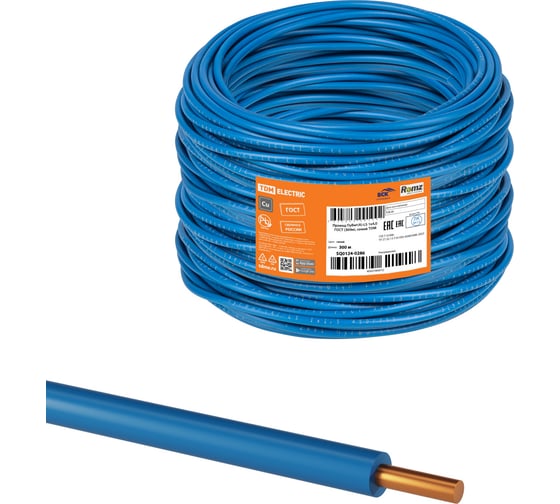 Провод TDM ELECTRIC ПуВнг(А)-LS 1х4,0 ГОСТ (300м), синий SQ0124-0286