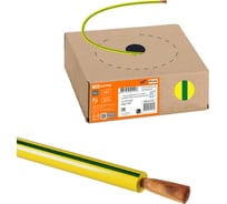 Провод TDM ELECTRIC ПуГВнг(А)-LS 1х1,5 ГОСТ в коробке (100м), желто-зеленый SQ0124-1473
