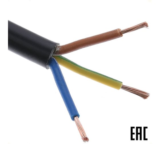 Электрокабель 100м ПВС (ГОСТ А) ГОСТ 3х1,5 MW ПВС (ГОСТ А) ГОСТ 3х1,5