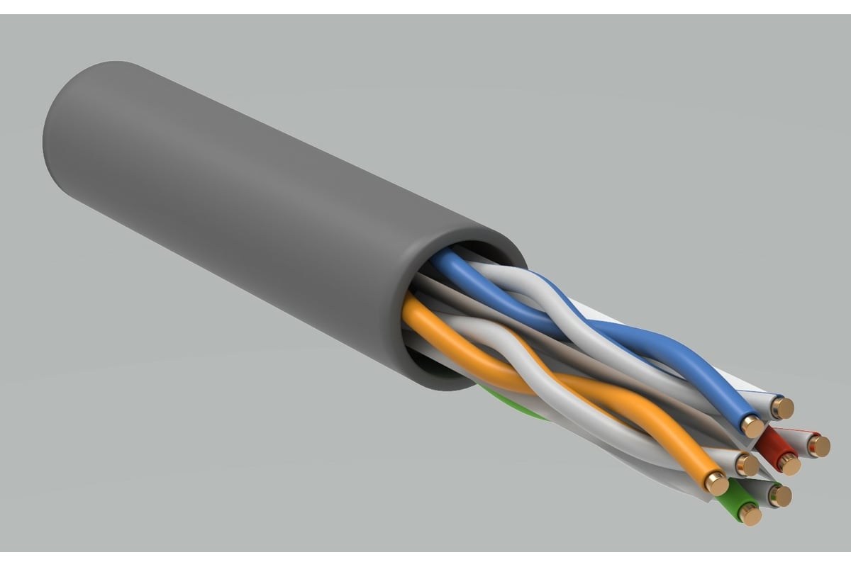 Кабель связи витая пара U/UTP ITK 23AWG категории 6 4х2 305м м LC1-C604-111  - выгодная цена, отзывы, характеристики, фото - купить в Москве и РФ