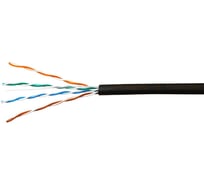 Кабель SkyNet Standart UTPoutdoor 4x2x0,48 медь FLUKETEST категории 5e одножильный 100м box черный CSS-UTP-4-CU-OUT/100