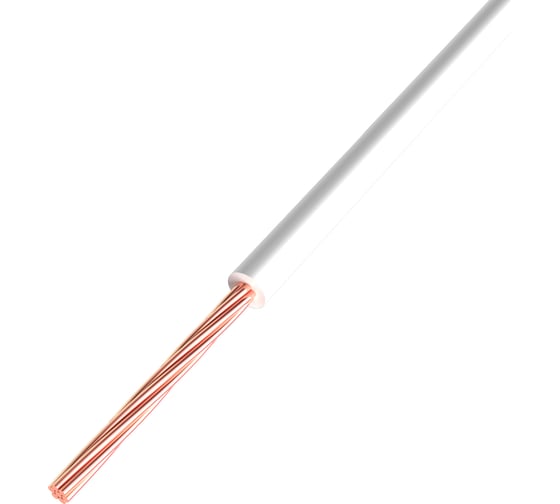 Провод ПГВА REXANT 1х1,00 мм2 Cu белый 200 м 01-6521-1