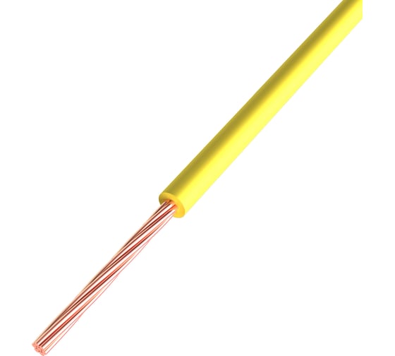 Провод ПГВА REXANT 1х0,75 мм2 Cu желтый 200 м 01-6502-1