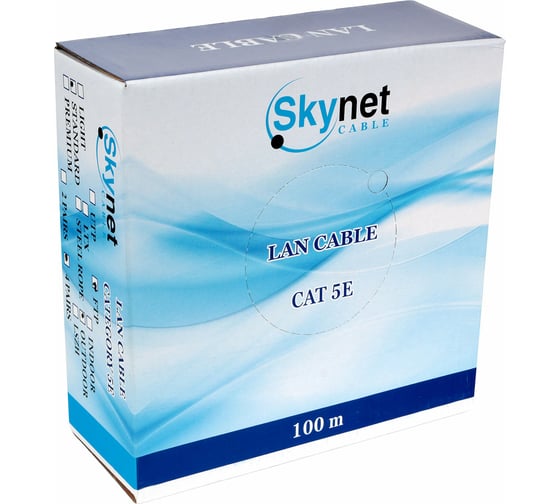Кабель SkyNet Standart FTPoutdoor 4x2x0,48 медь FLUKETEST категории 5e однож 100м box черный CSS-FTP-4-CU-OUT/100