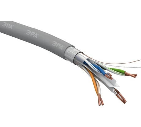 Кабель витая пара ЭРА U-4-PVC-6 U/UTP 4x2x23 AWG Cat 6 CU PVC 305 метров, Б0053023