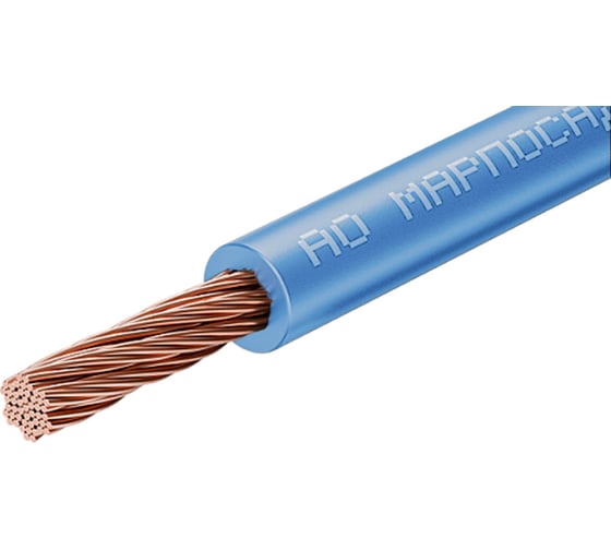 Провод ПуГВнг(A)-LS 1x6мм2, 30м, голубой МАРПОСАДКАБЕЛЬ ПуГВнг(A)-LS6-30м-голубой