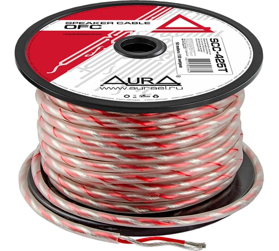 Акустический кабель AurA OFC, витая пара, 2.5мм2, 50м/катушка SCC-425T