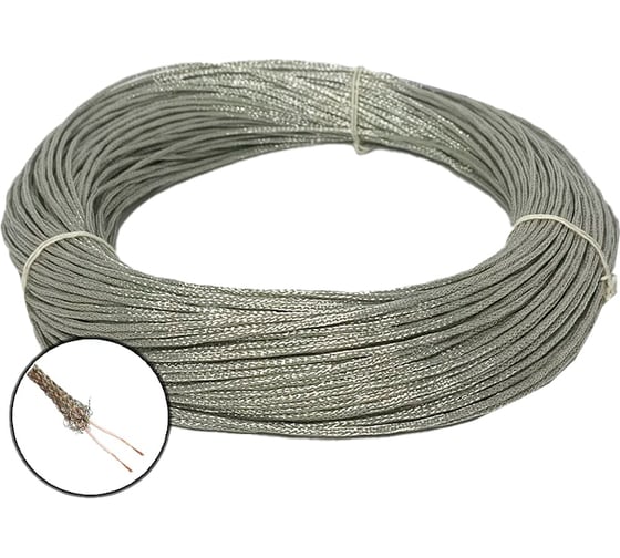 Термостойкий монтажный провод ПРОВОДНИК МГТФЭ 2х0.35 мм2, 500м OZ70526L500