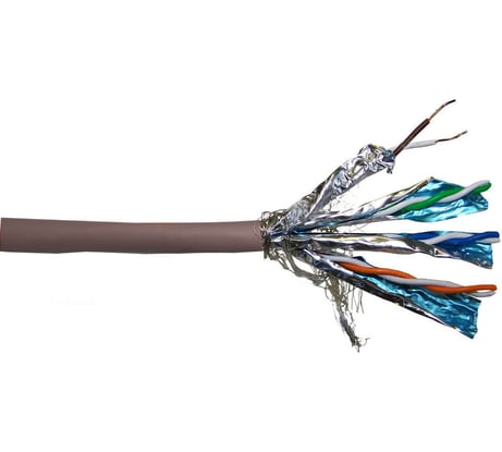 Кабель LANMASTER S/FTP 4 пары кат. 6 серый 305м LAN-6ESSTP-GY