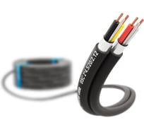 Двухканальный балансный звуковой кабель, 5 м, 2х(20/0,12 + XLPE), экран (DW7х0,2+AL), 4,5х9 мм, черный, BSC 2x4,5/20/0,12 PROCAST cable НФ-0001393