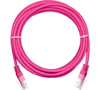 Шнур NETLAN U/UTP 4 пары, категория 5e, PVC, розовый, 0,5 метра, 10 штук EC-PC4UD55B-BC-PVC-005-PK-10
