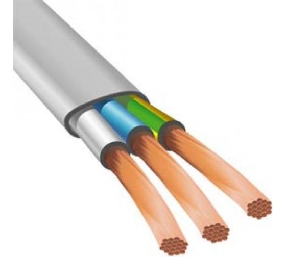 Провод ПБОВ-3 ПУГНП VKL electric 3х1,5 белый 100м СКК ТУ 16. К17-009-2017 1