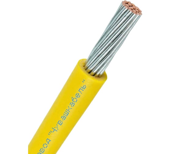 Провод монтажный АО "ЗАВОД "ЧУВАШКАБЕЛЬ" НВ 1,5 4 600 желтый (20 м) Чувашкабель ГОСТ ПR1070XЖ0000004