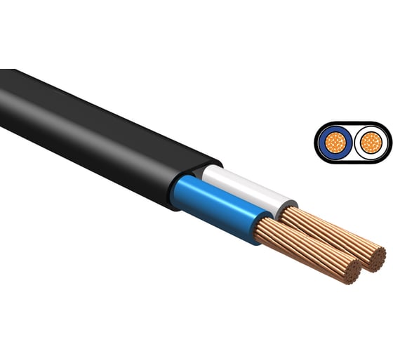 Шнур iTOK ШВВП 2х0,5 ГОСТ черный (300 метров) i-KPP-SHVVP-205-300-B