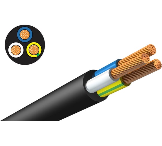 Кабель KNS КГтп-ХЛ 3х4 ГОСТ (80 метров) KNS-KPP-KGTPHL-340-80