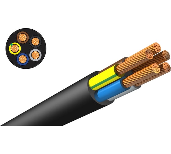 Кабель KNS КГтп-ХЛ 5х4 ГОСТ (90 метров) KNS-KPP-KGTPHL-540-90