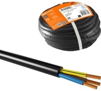Провод TDM ELECTRIC ПВС, 3х4, ГОСТ, 20м, черный SQ0118-0333