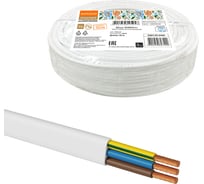 Шнур TDM ELECTRIC ШВВПмб 3х0,75 30м, белый Народный SQ0120-0406