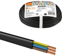 Шнур TDM ELECTRIC ШВВПмб 3х0,75 5м, черный Народный SQ0120-0108