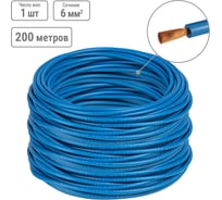 Провод TDM ELECTRIC ПуГВ ПВ-3 1х6,0 ГОСТ, 200м, синий SQ0124-0738