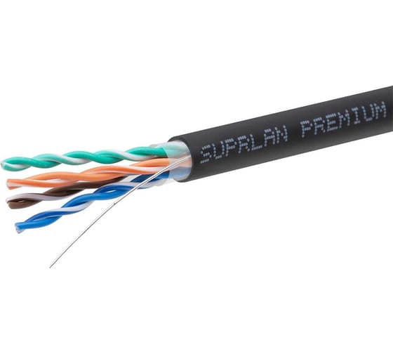Кабель SUPRLAN Premium U/UTP Cat.5e 4x2x0,52 Cu LSZH нг(А)-HF UV In./Out 305м 01-0309-1