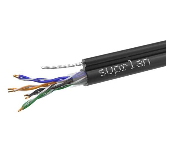 Кабель SUPRLAN Long Ethernet UTP Cat.5e 4x2x0,64 Cu PE T-FG8 (трос) Outdoor 500м (RUS) 01-0348-1