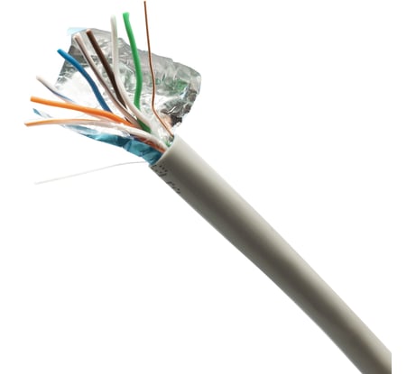 Кабель сетевой OXION 4 пары CAT5e FTP PVC 24AWG медь 50м +6 шт. син. колп.+6 шт. RJ-45 разъема, арт. OX8P8C50LFWC-6-6