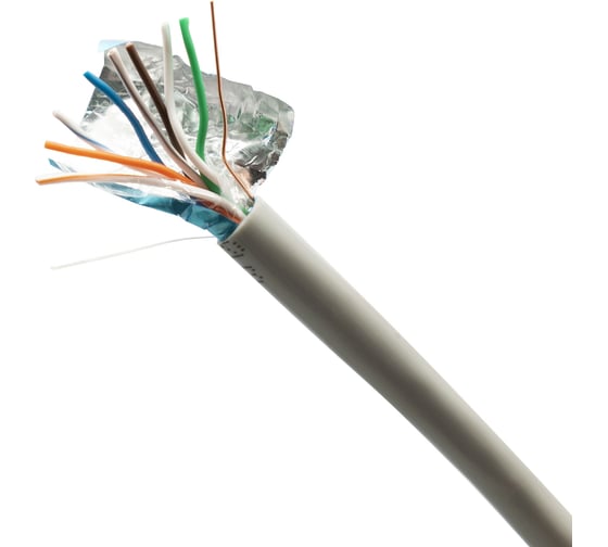 Кабель сетевой OXION 4 пары CAT5e FTP PVC 24AWG медь 20м +4 шт. син. колп.+4 шт. RJ-45 разъема, арт. OX8P8C20LFWC-2-2