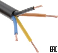 Электропровод бухта MW ПВС (ГОСТ) 4х0,75 чёрный 200м 200м