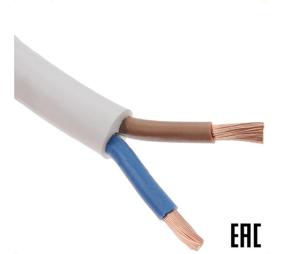 Электропровод MW бухта ПВС ПВС (ГОСТ) 2х4 белый 100м 1