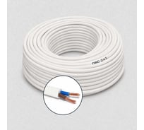 Провод СПЕЦ ПВС 2x1 мм2, ГОСТ, белый, 70 метров СПЕЦ-ПВС 2X1-Б-70