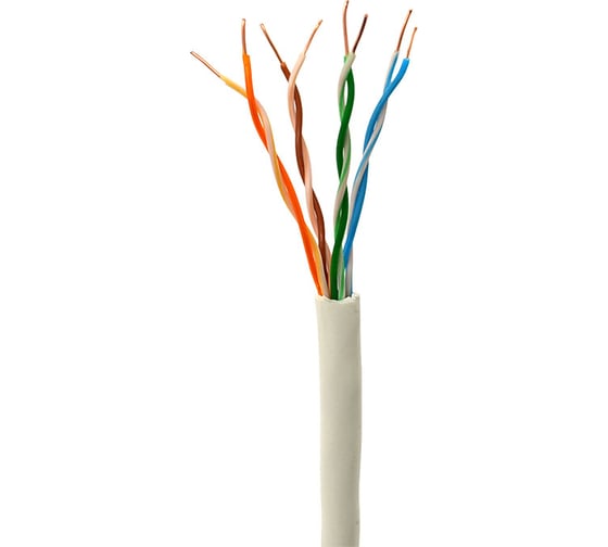 Кабель витая пара TWIST 305м, U/UTP, 4PR, cat. 5e, Cu, PVC, 24 AWG, indoor UTP4-C5E-G24-IN-PVC-305-TWCS