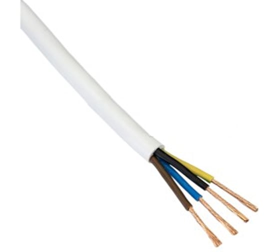 Электропровод MW бухта ПВСнг(А)-LS 3х1,5+1х1,5 белый 100 м