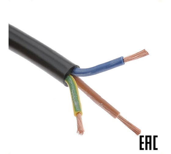 Электропровод MW бухта ПВСнг(А)-LS 3х2,5 чёрный 100 м